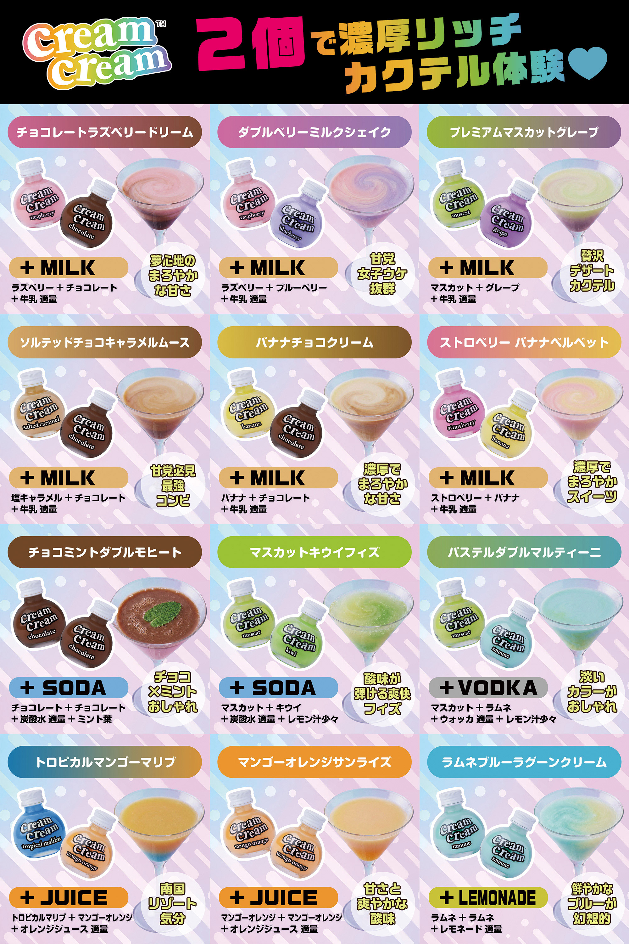 2個で濃厚リッチカクテル体験